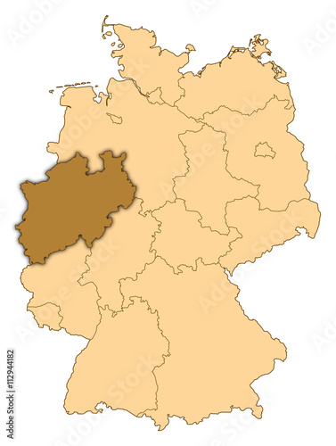 Map - Germany  North Rhine-Westphalia
