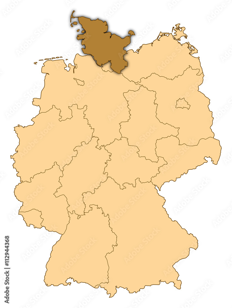 Map - Germany, Schleswig-Holstein