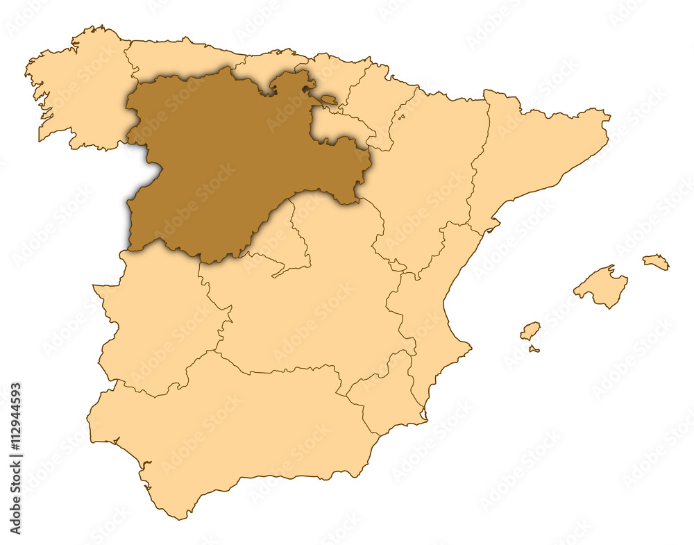 Map - Spain, Castile and León