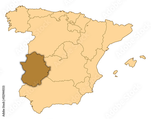 Map - Spain  Extremadura