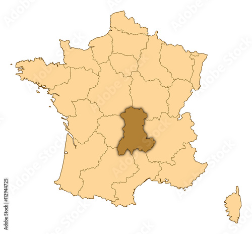 Map - France  Auvergne