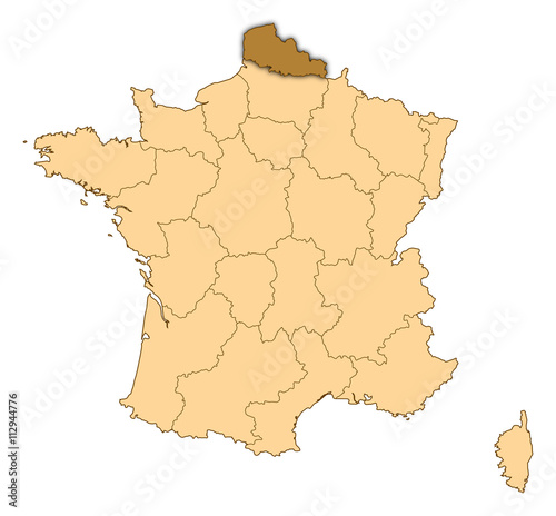 Map - France  Nord-Pas-de-Calais