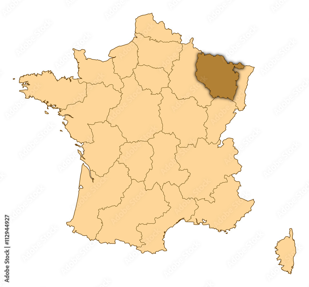 Map - France, Lorraine