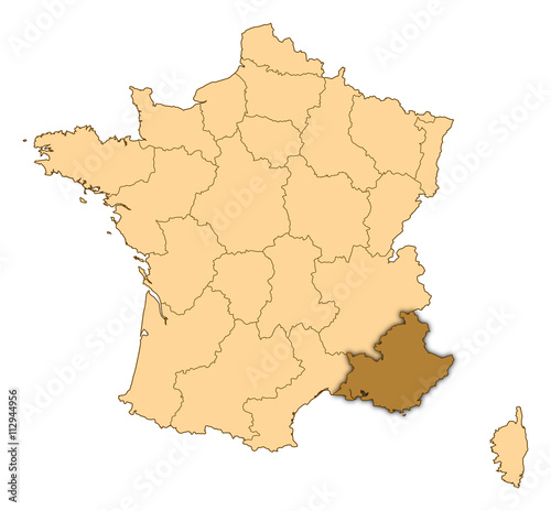 Map - France  Provence-Alpes-C  te d Azur