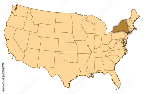 Map - United States, New York photo