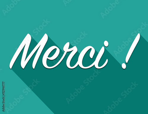 Merci -fond vert