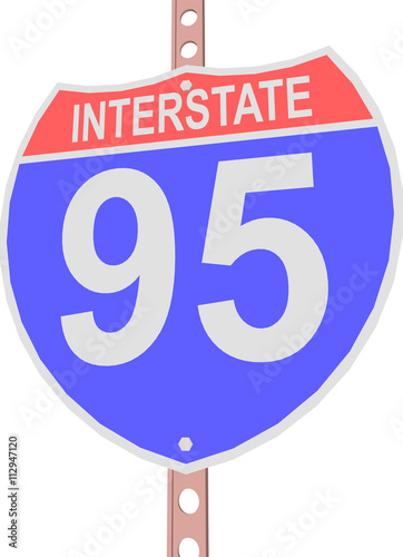 Interstate highway 95 road sign in