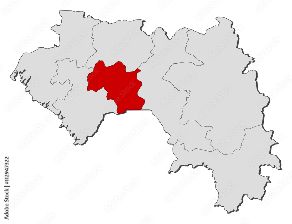 Map - Guinea, Mamou