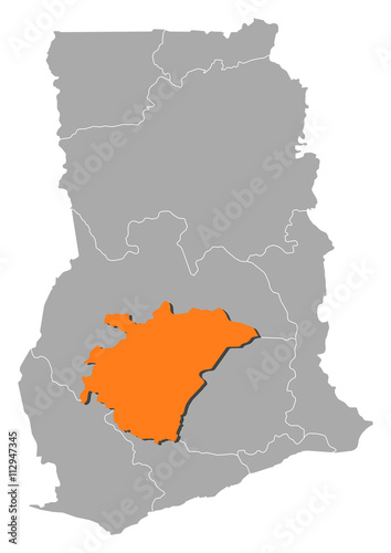 Map - Ghana  Ashanti