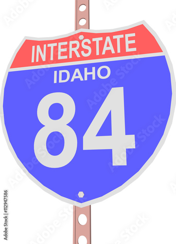 Interstate highway 84 road sign in Idaho