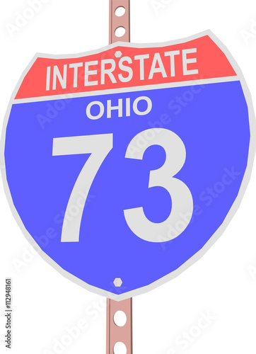 Interstate highway 73 road sign in Ohio