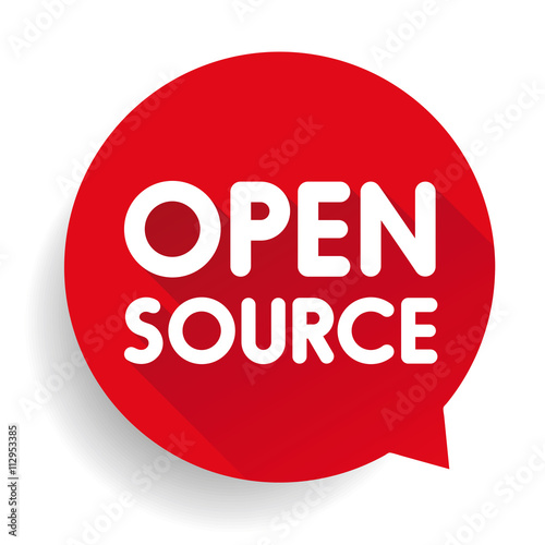 Open Source button vector