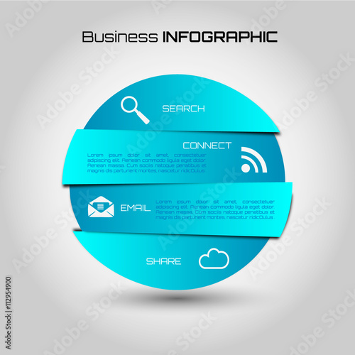 Circle Business Infographic vector