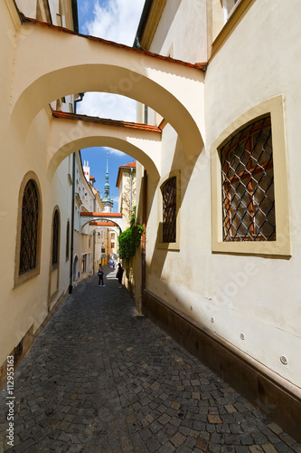 Streets in the old town of Olomouc, Czech Republic.