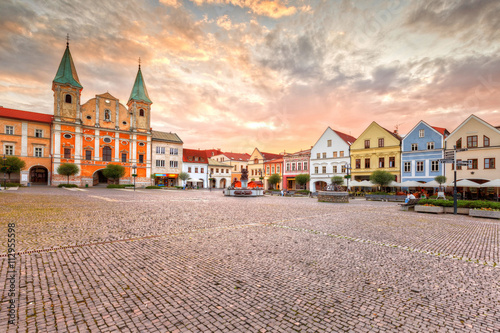 Obraz na płótnie Main square in the city of Zilina in central Slovakia. HDR image. w salonie