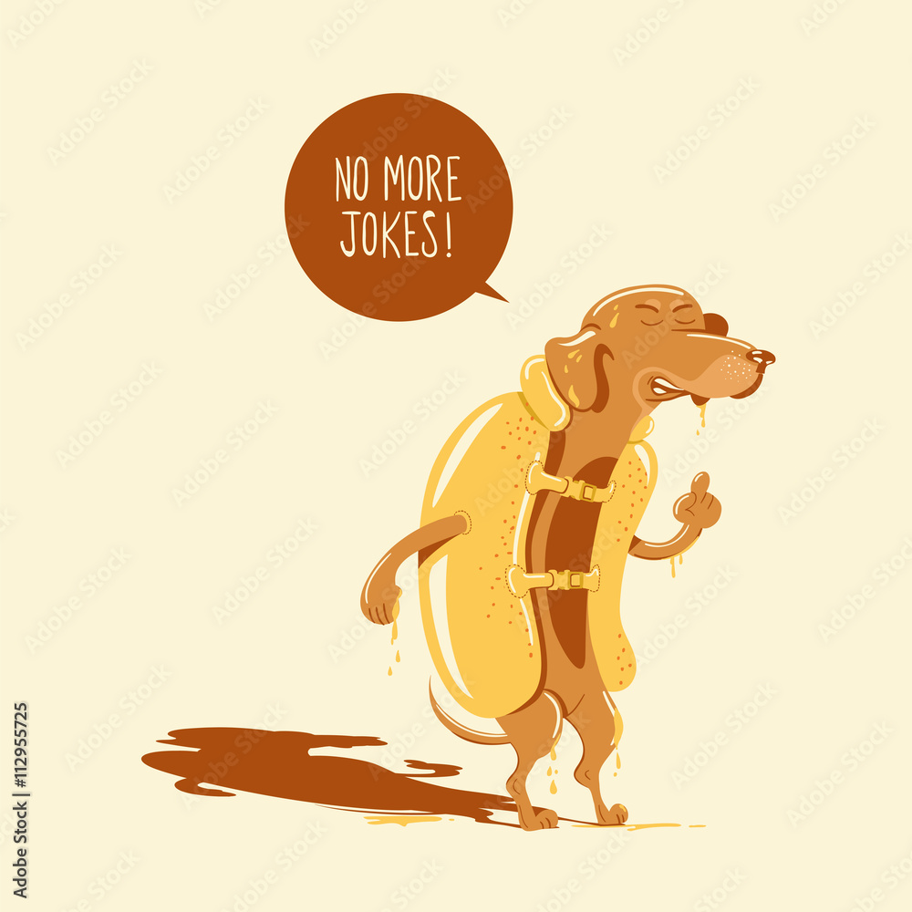 Dachshund dog with life jacket