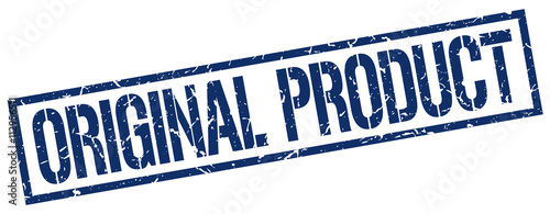 original product blue grunge square vintage rubber stamp