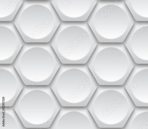 White Geometric Seamless Pattern  Vector Background