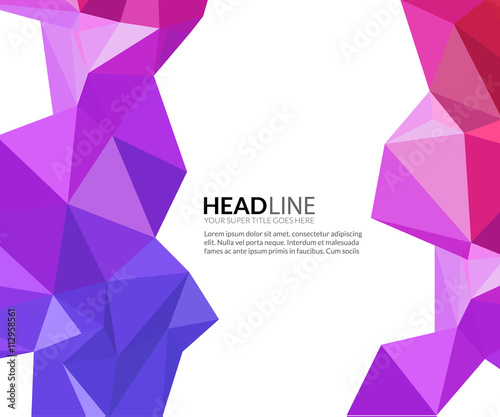 Abstract vector faceted polygonal triangle modern background