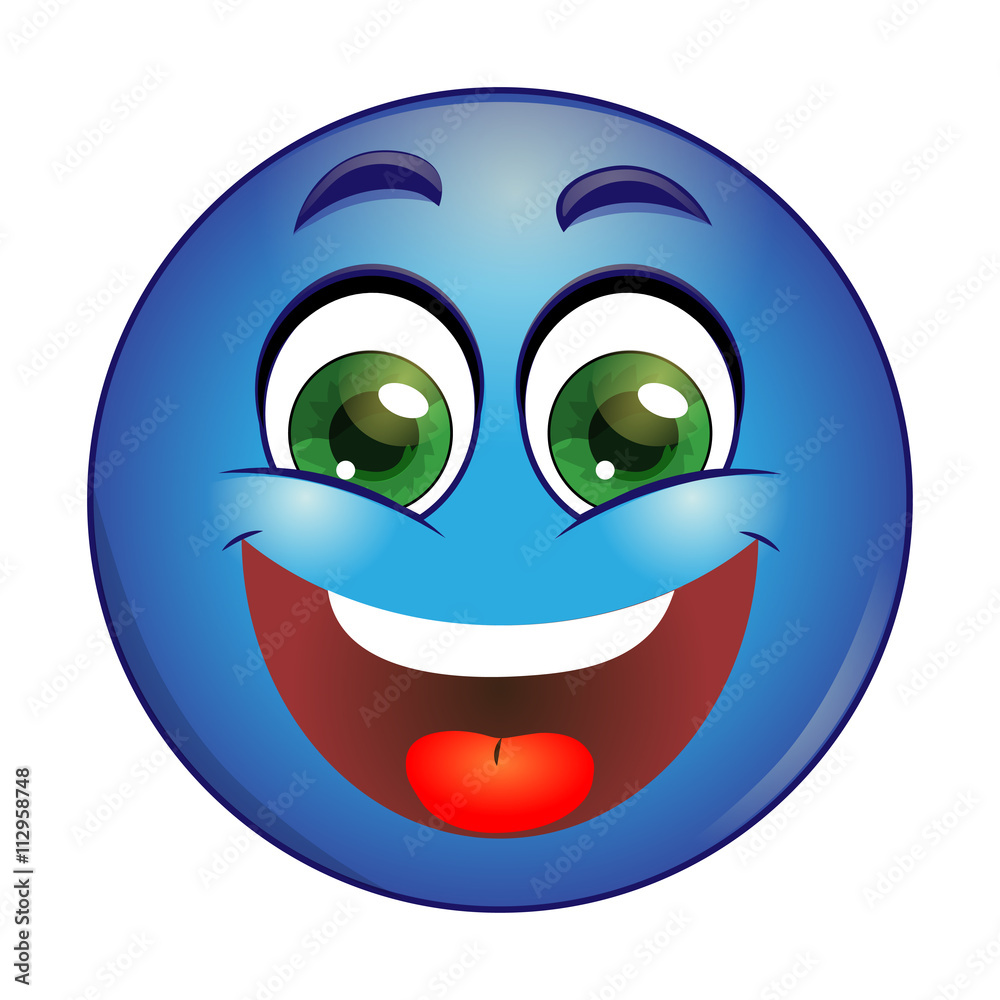 Fototapeta premium Smiling Blue emoticon