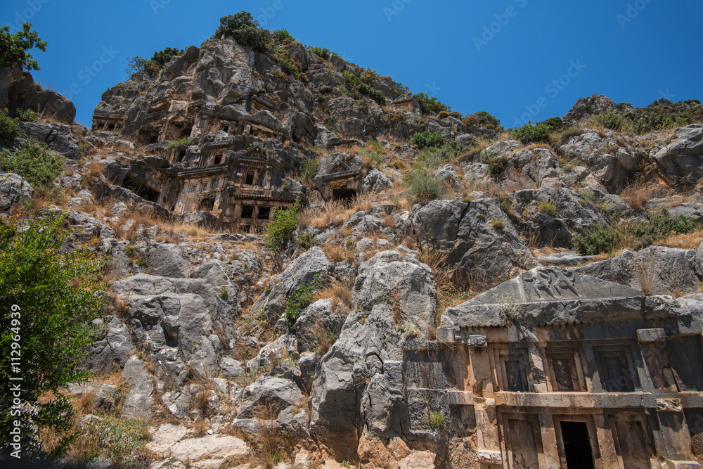 Naklejka premium Ancient lycian Myra rock tomb