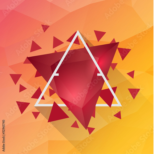 abstract polygonal crystal triangle tag