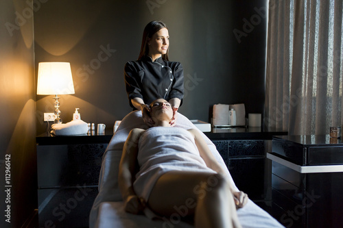 Young woman having a massage