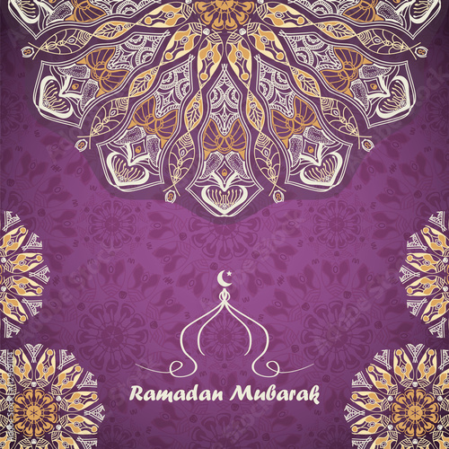 Vector greeting card to Ramadan and Feast of Breaking the Fast