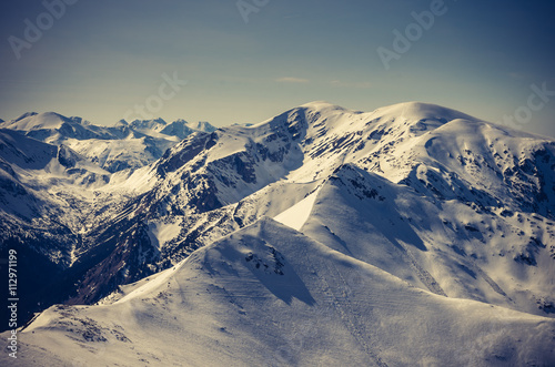 Fototapeta Naklejka Na Ścianę i Meble -  Czerwone wierchy (Red peaks) mountain ridge in Tatra mountains, Poland