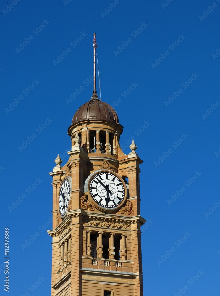 Clock tower of the Central Station in Sydney