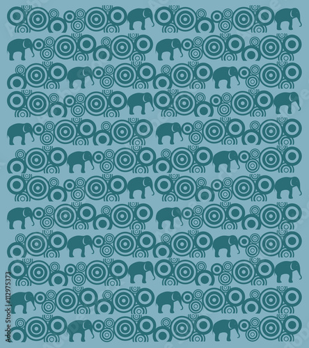 Indian pattern with elephant motif