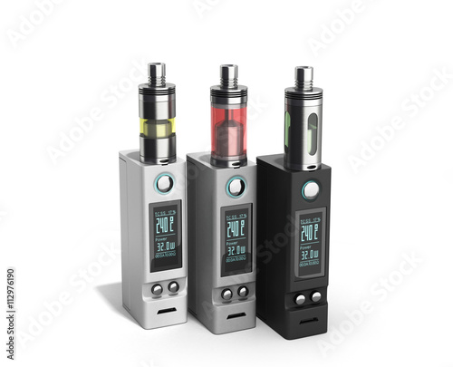 Wallpaper Mural Electronic cigaretts Device box mod to smokeless smoking 3d rend Torontodigital.ca