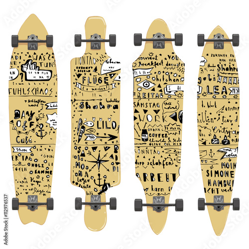 Longboard Set Typografie