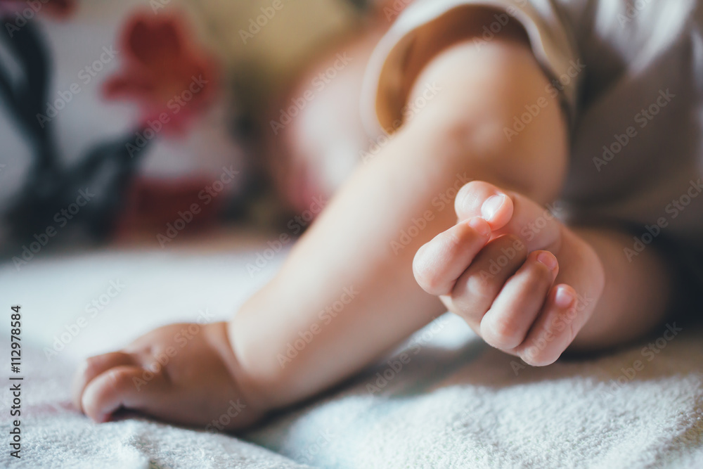 small child sleeps soundly during the day. Close-up small child sleeps soundly during the day. Close-up