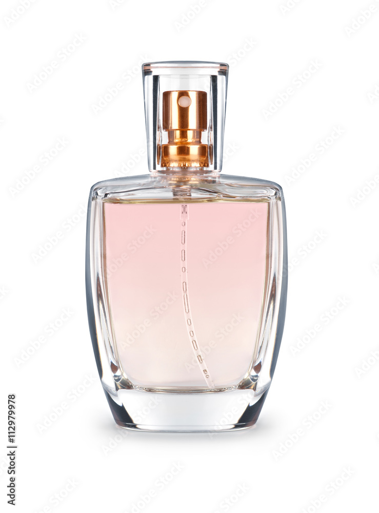 Perfume bottle isolated on white background - obrazy, fototapety, plakaty 