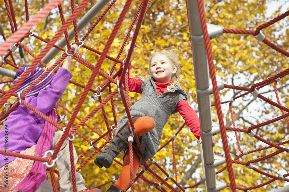 Kids on jungle gym Kids on jungle gym