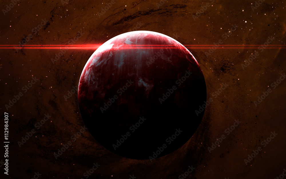Obraz premium Universe scene with planets, stars and galaxies in outer space showing the beauty of space exploration. Elements furnished by NASA