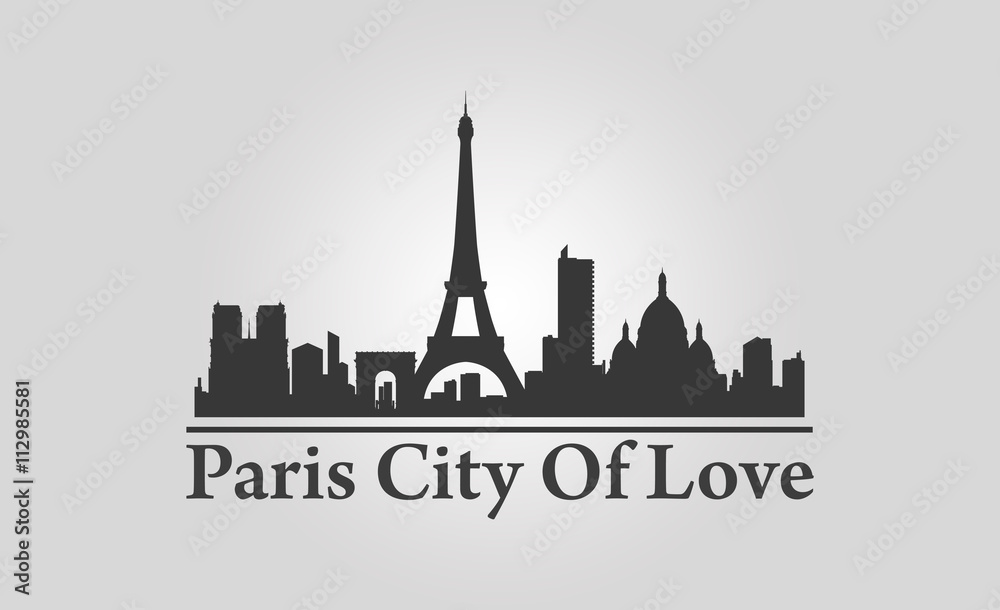 Paris City Of Love Vector Design