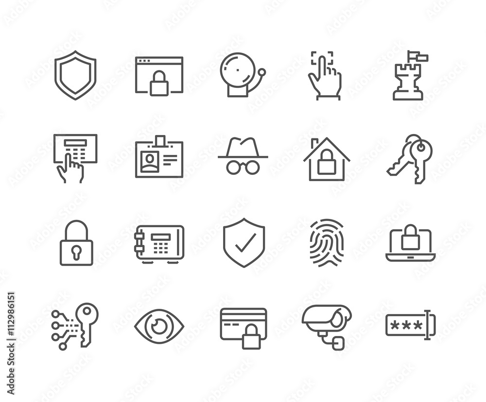 Line Security Icons Line Security Icons