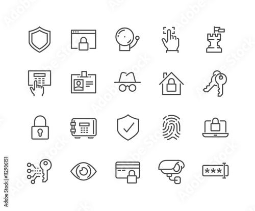Line Security Icons