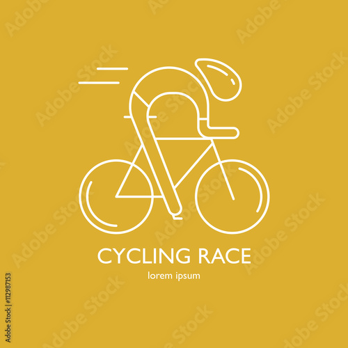 Modern Illustration of cyclist.