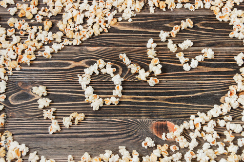 Popcorn Love Texture Background Unhealthy Food