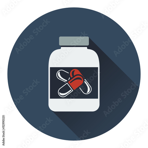 Icon of Fitness pills in container