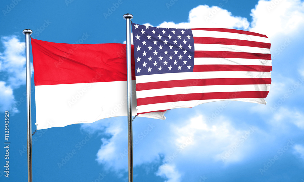 Indonesia flag, 3D rendering