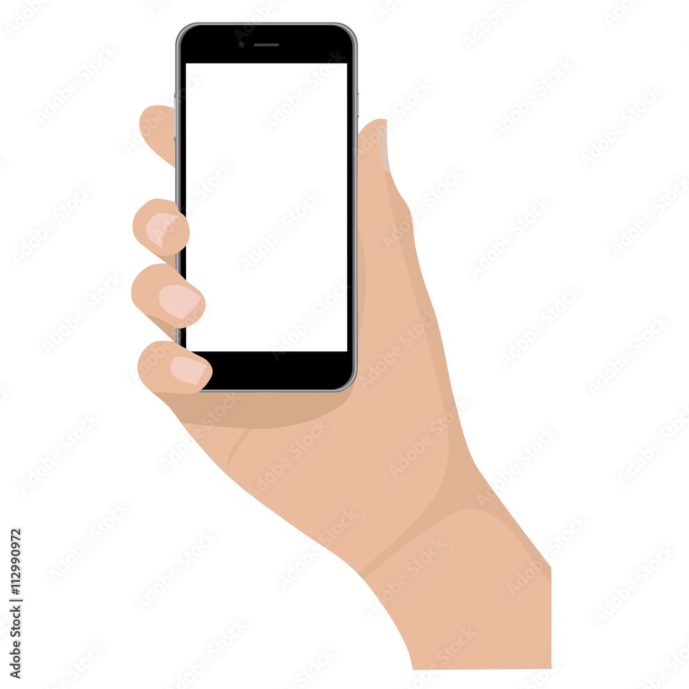 Mobile phone empty screen, frame the image you like, isolated vector Mobile phone empty screen, frame the image you like, isolated vector