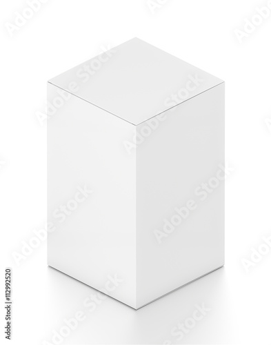 Wallpaper Mural White tall vertical rectangle blank box from isometric angle. Torontodigital.ca