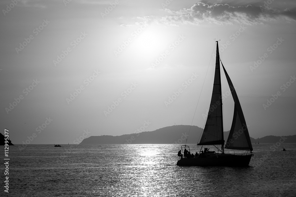 Sailing in Santos, Brazil