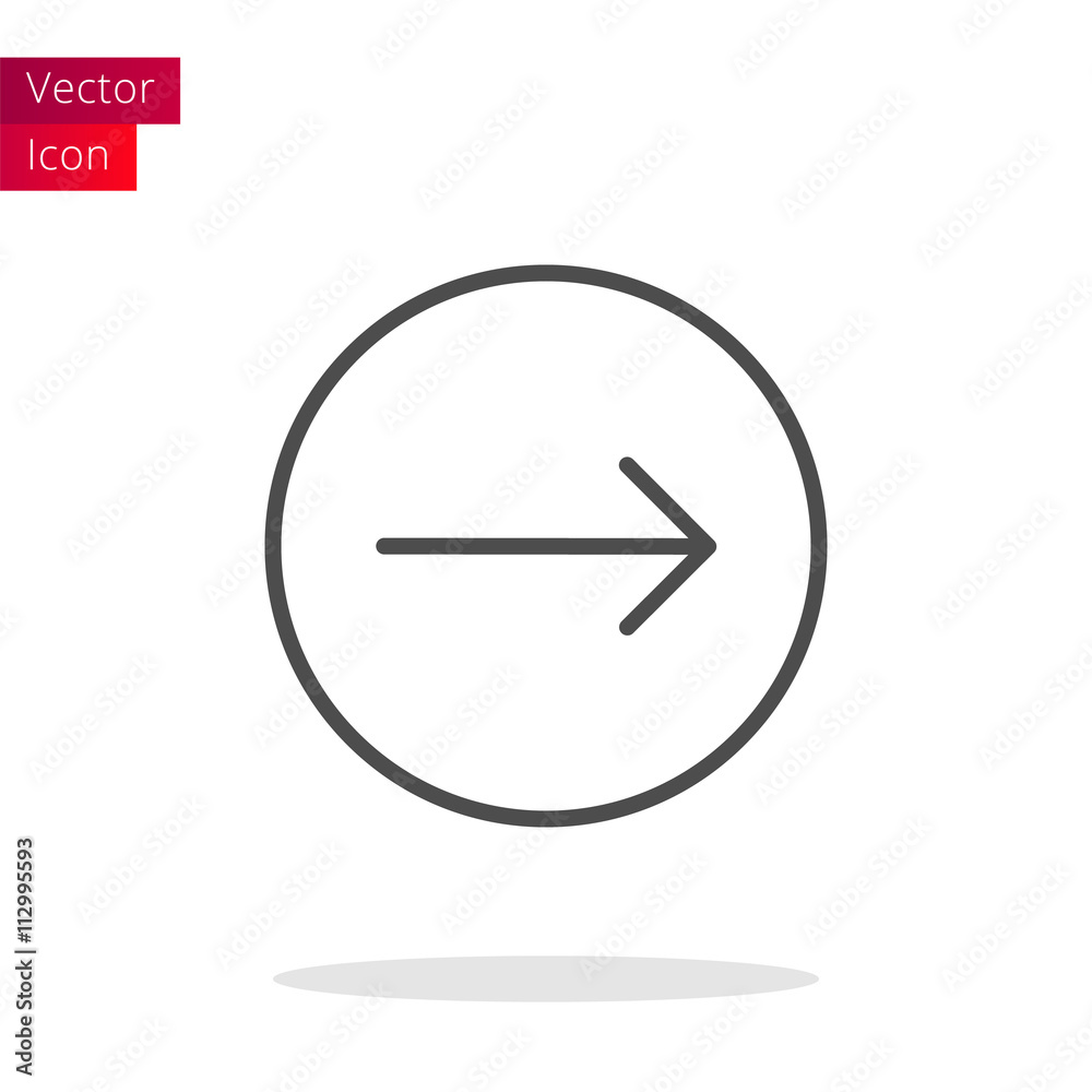 Forward Right Arrow Thin Line Icon Forward Right Arrow Thin Line Icon