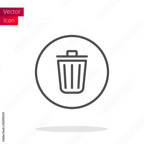 Trash Thin Line Icon