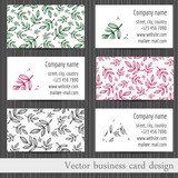 Vector set of business cards templates abstract background.